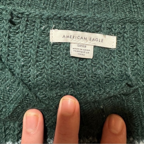American Eagle Dreamspun Soft Knit Color Blocked Striped Sweater Small - Picture 7 of 8